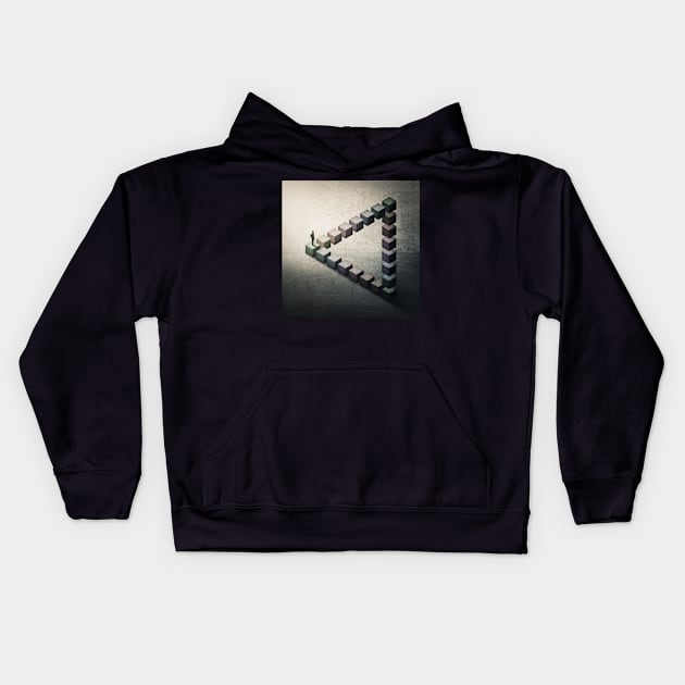 infinity penrose triangle Kids Hoodie by psychoshadow